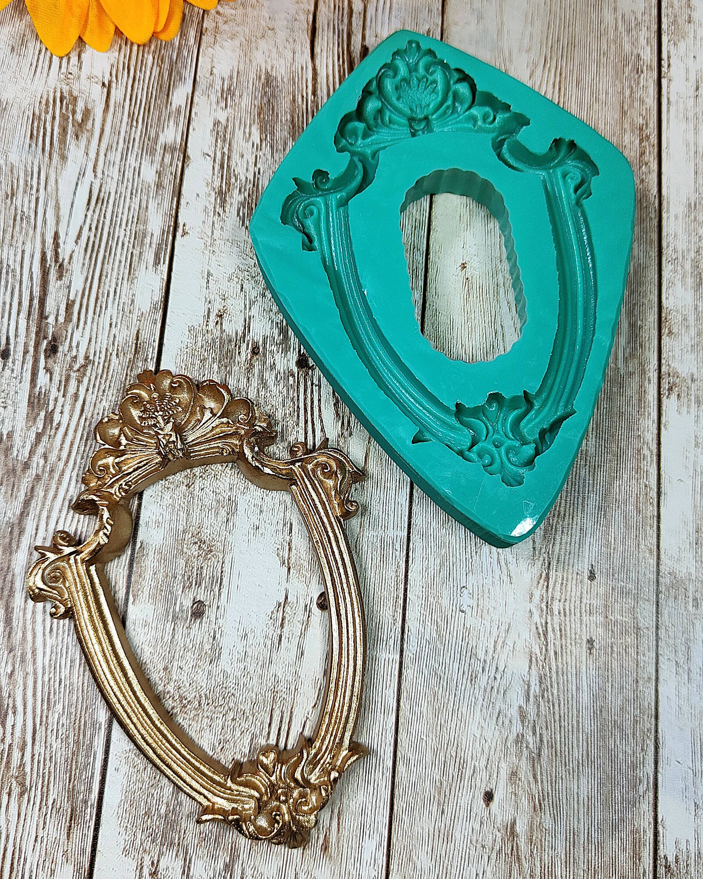 Serena Creazione di Serena Stampone - Wholesale DIY Craft Kit - Retro Frame Mold 8x12cm in silicone for resin and plaster3