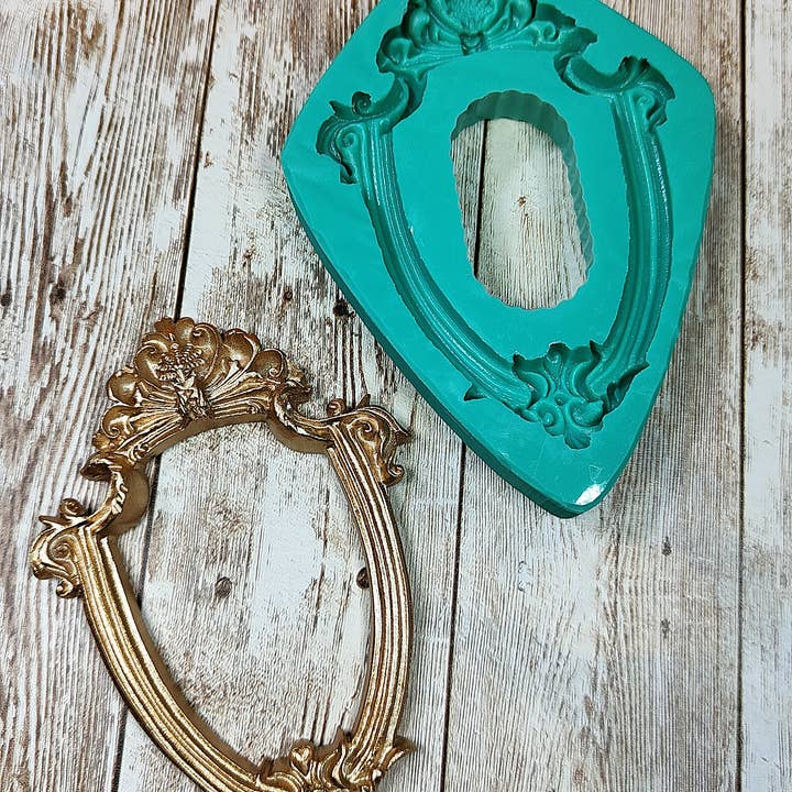Serena Creazione di Serena Stampone - Wholesale DIY Craft Kit - Retro Frame Mold 8x12cm in silicone for resin and plaster3