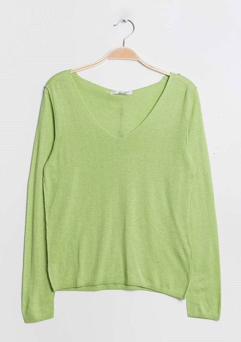 jw.atelier - Wholesale Knit Sweater - Women's - Cashmere silk V-neck sweater8