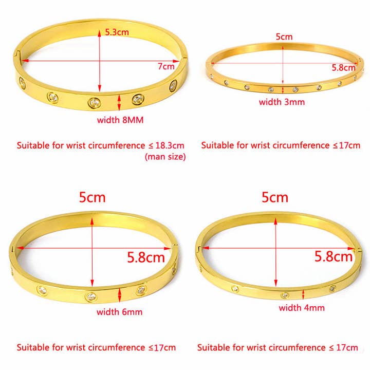 Ole - Wholesale Bangle Bracelet - Rhinestone Stainless Steel Bracelet B30031