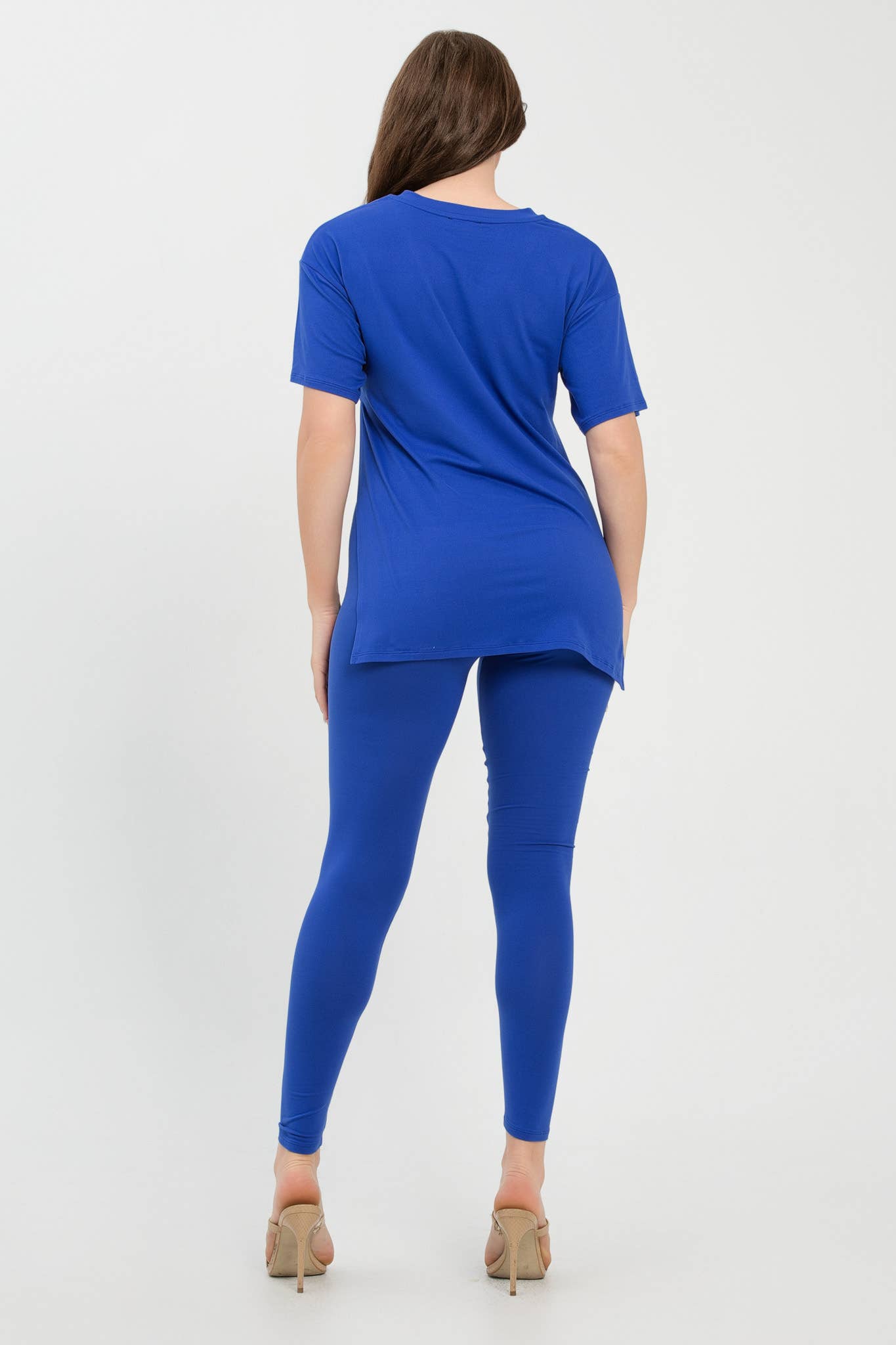 Julia by LoveJ - Wholesale Top & Pant Set (NOT Loungewear) - Women's - V Neck Side Slits Basic Top And Leggings Set31