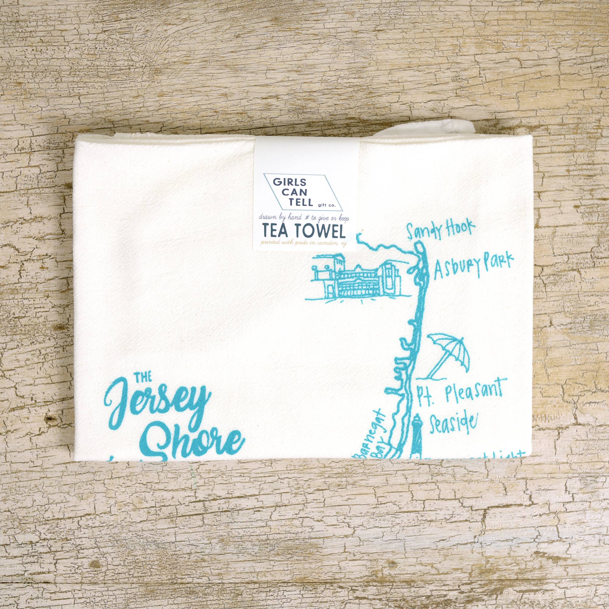Girls Can Tell - Wholesale Tea Towel - Jersey Shore Tea Towel | kitchen | flour sack | dish towels