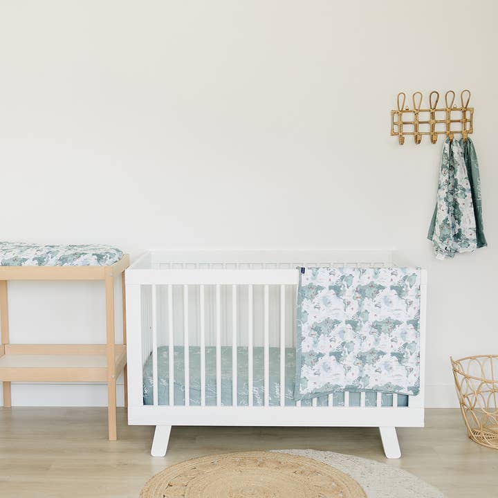 Bebe au Lait - Wholesale Bedding Blanket - Kids & Baby - World Map + Someday Oh-So-Soft Muslin Snuggle Blanket2