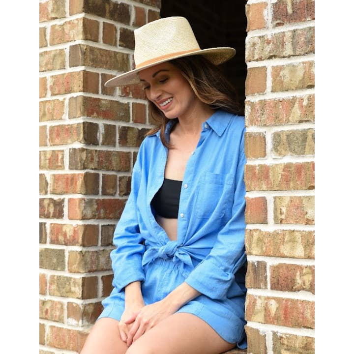 Natural Chapéu de Palha Safari - Estilo Johvan Tamanho Aberto 12 para venda a revendedores na Faire7