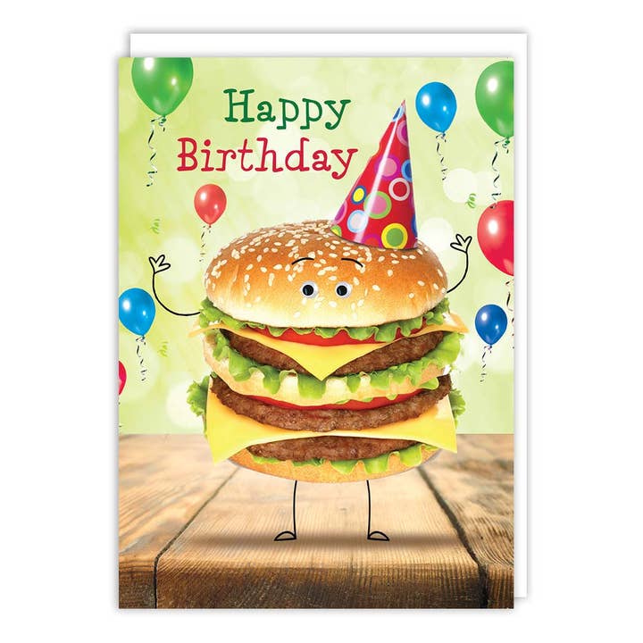 Notes & Queries, Inc. - Wholesale Birthday Card - Hamburger Birthday Card