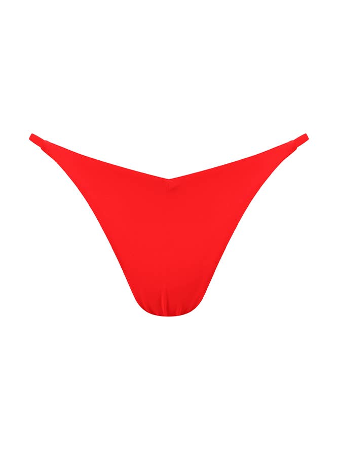 Chlamys Varia Bikini Bottom Tanga in shape V-Red for wholesale by Chlamys Varia by MrMiss