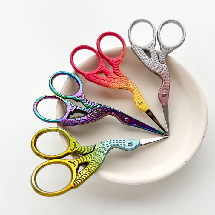 Embroidery stork scissors, small bird scissors for wholesale by Matryoshka Doll Shop