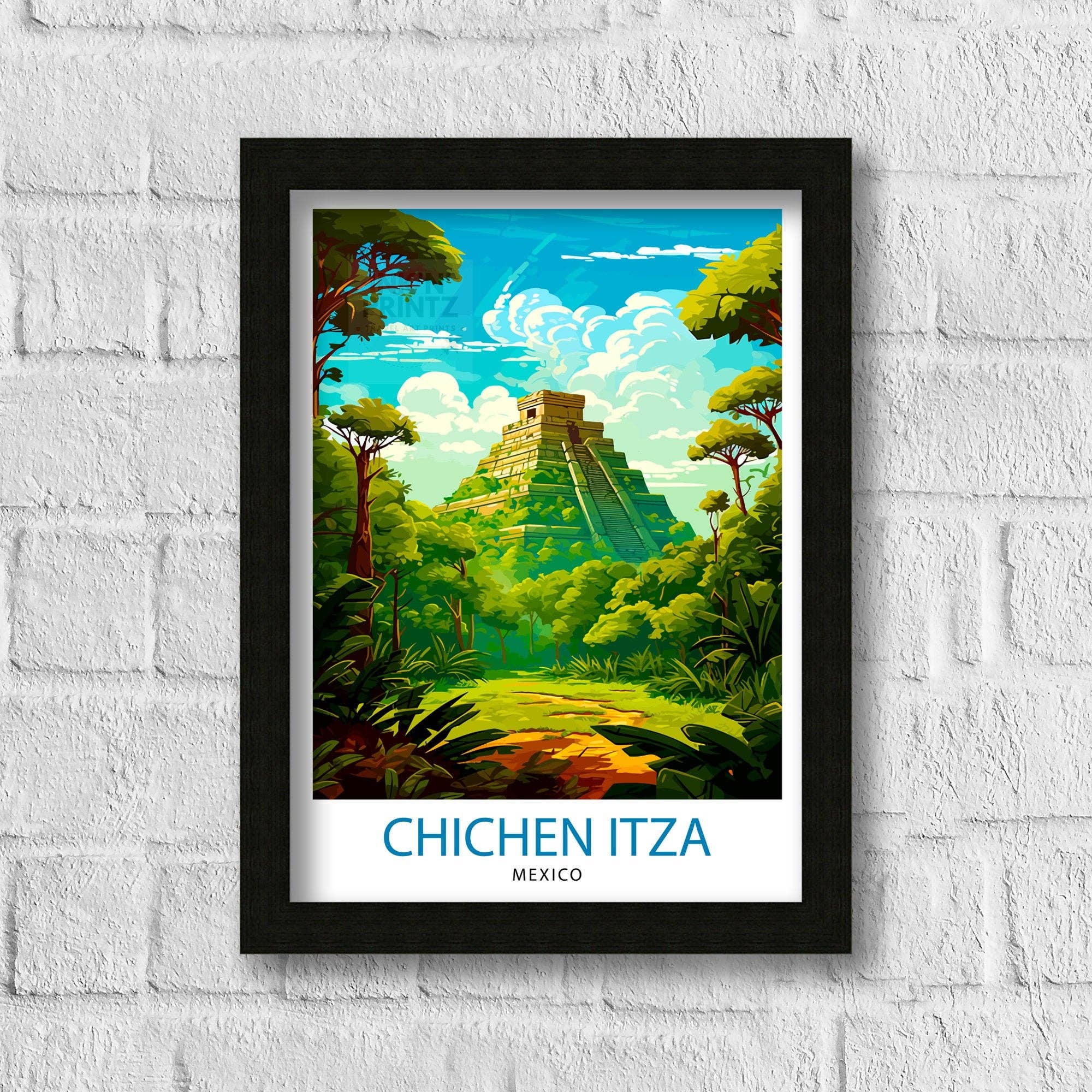 InkNPrintz – wholesale Poster – Chichen Itza Mexico Travel Poster Chichen Itza1