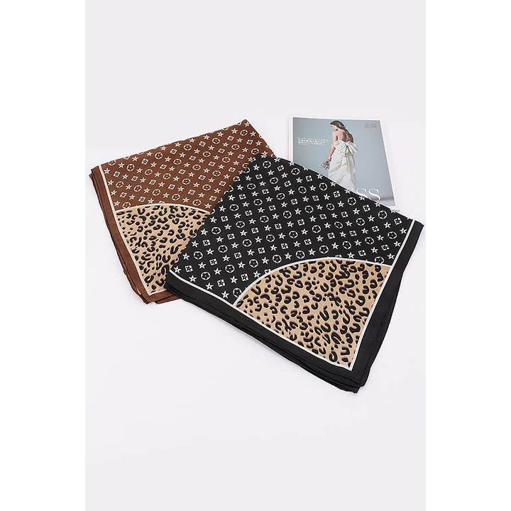 anbfashion - Wholesale Scarf – Women's - Start Leopard Multi Print Bandana Scarf3
