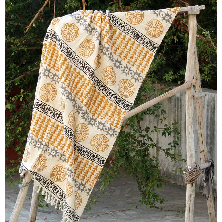Bhawana Handicrafts - Wholesale Throw Blanket - Bohemian Handmade Cotton Throw Sofa Cover Beach Towel3