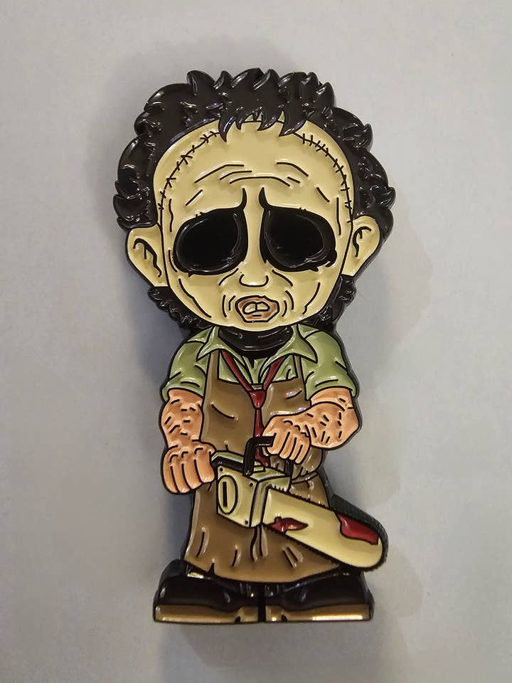 Leather Boy Enamel Pin for wholesale by Wild Wolf Halloween