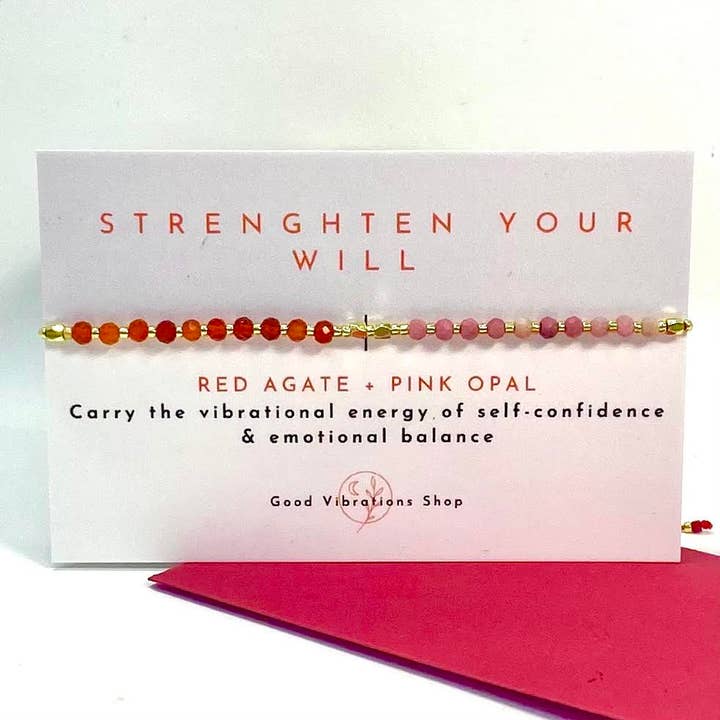 Good Vibrations Shop - Wholesale Beaded bracelet - Strengthen Your Will ⎮ Gemstone Intention Bracelet1