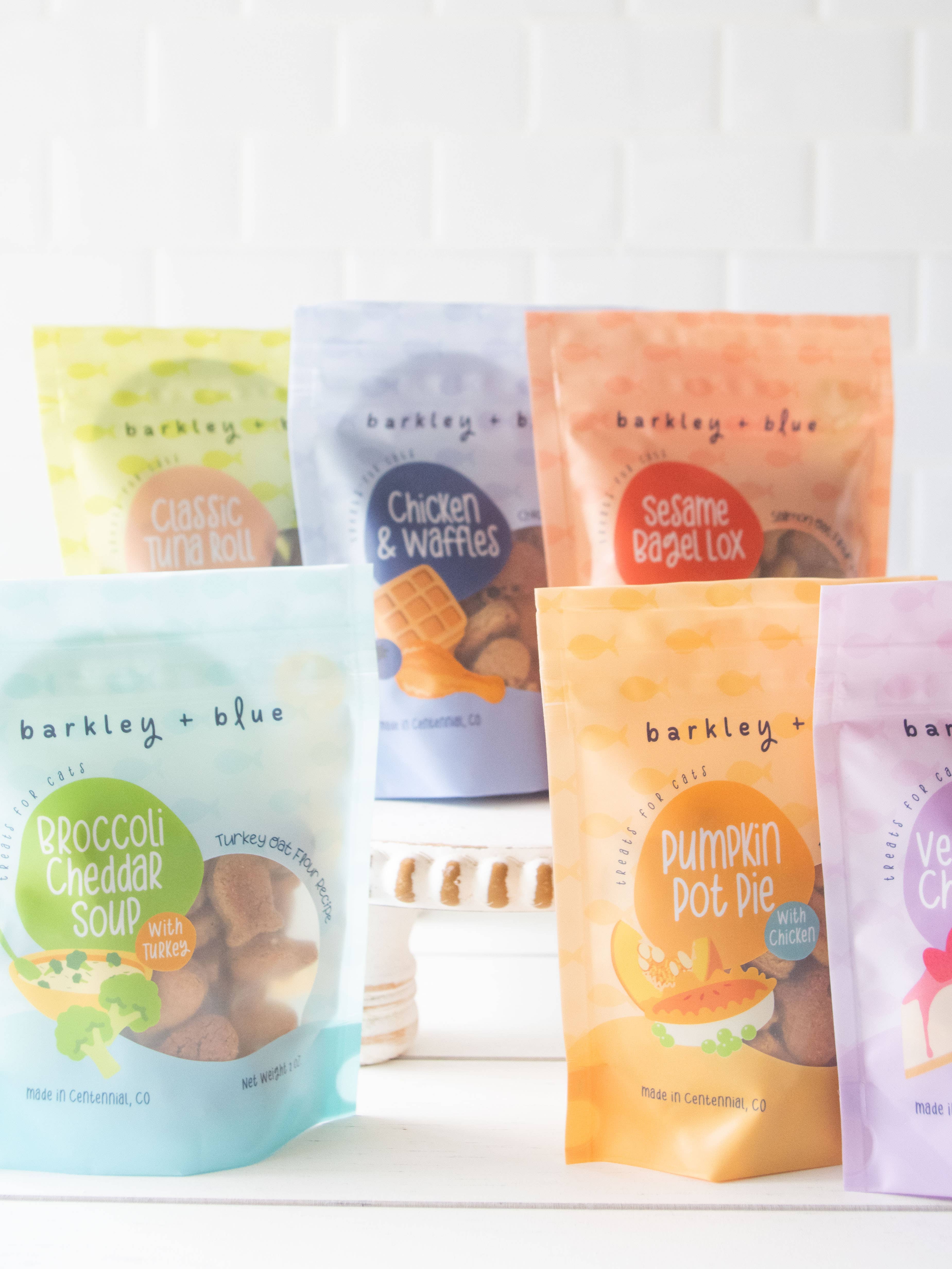 Barkley & Blue - Vente Friandises – chat - Friandises pour chats à la soupe au brocoli et au cheddar - Cat Treat Biscuits3