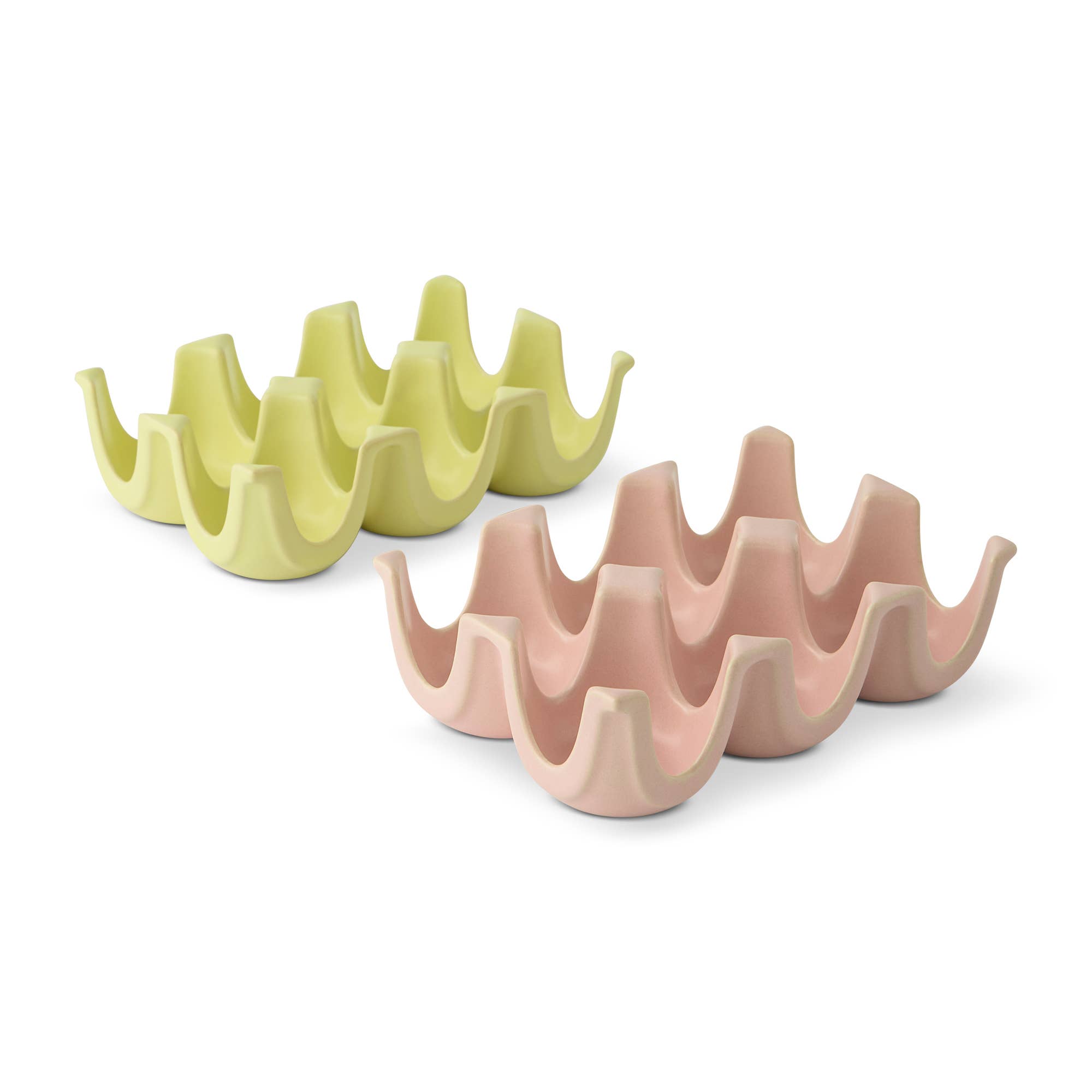 Core Home - Wholesale Egg Cup/Holder - 2pk 6 Section Ceramic Egg Tray - FNT/PNF1