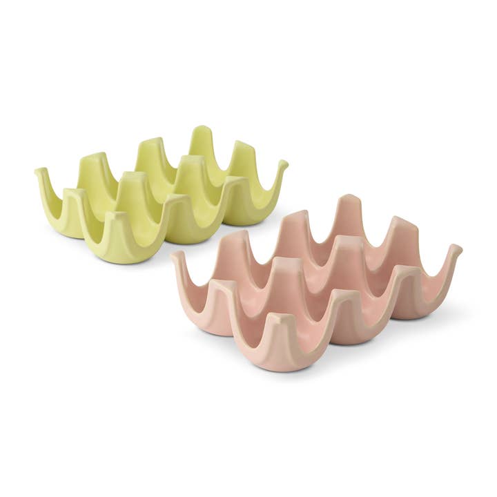 Core Home - Wholesale Egg Cup/Holder - 2pk 6 Section Ceramic Egg Tray - FNT/PNF1