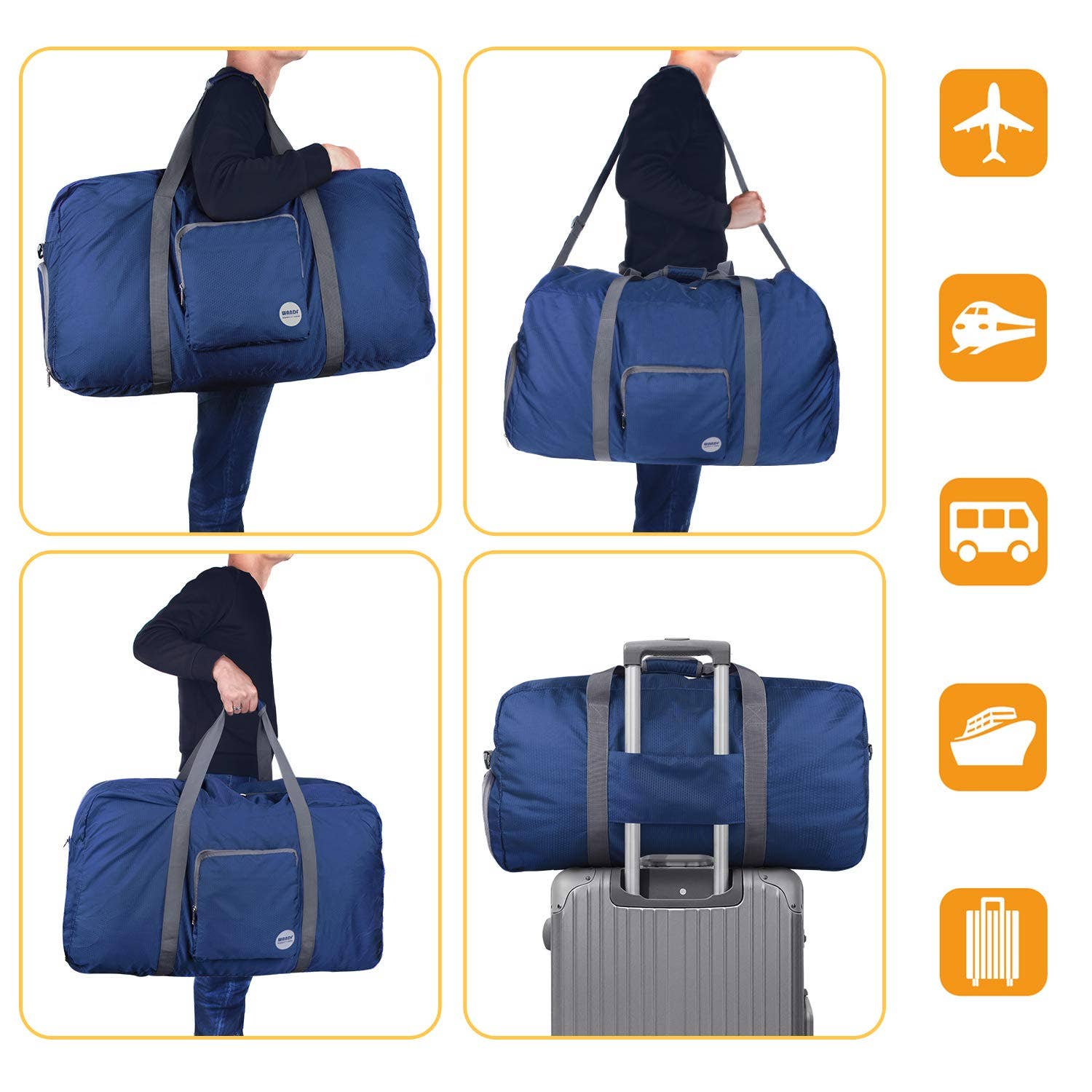 wandf - Wholesale Weekender Bag - Unisex - Large Size WANDF Duffle Bags 32 Inches (100L) Foldable Bag13