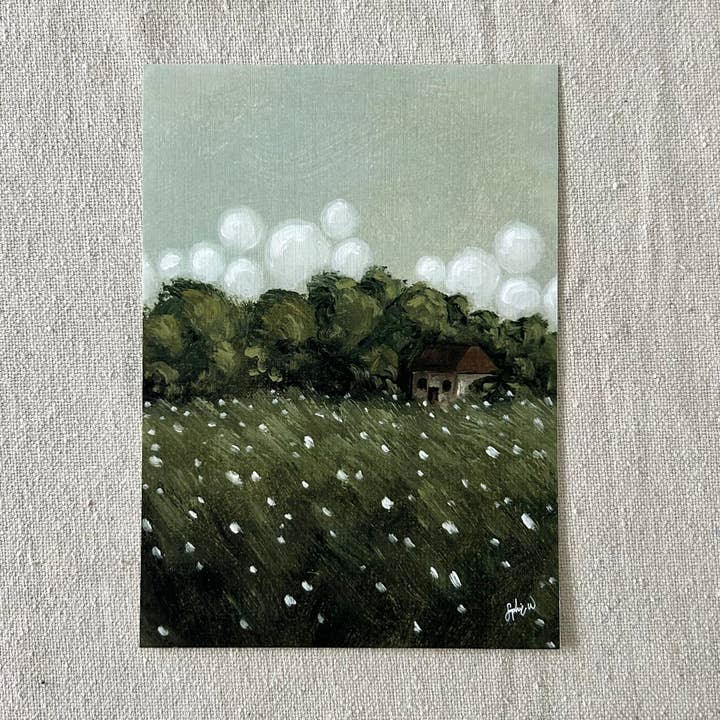 Stampa d'Arte "Cottage Across the Meadow II" per la vendita all'ingrosso da parte di sophie wyatt studio.