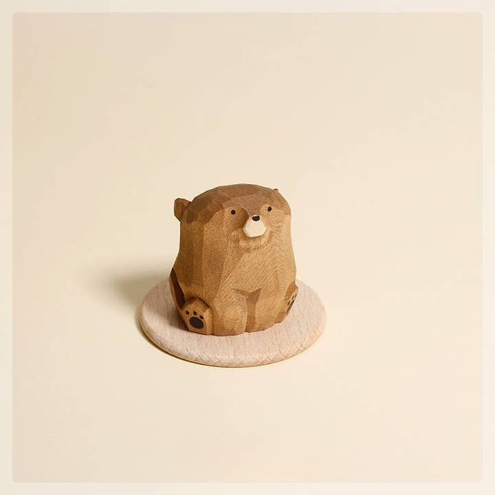 Gohobi (We cover U.S. import duties) - Wholesale Decorative Figurine - Gohobi Handcrafted Wooden Bear Ornament9