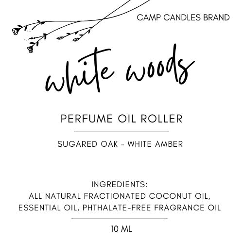 Camp Candles - Wholesale Roll-On Fragrance - White Woods Perfume Roller1