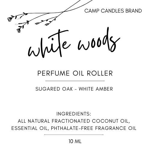 Camp Candles - Wholesale Roll-On Fragrance - White Woods Perfume Roller1