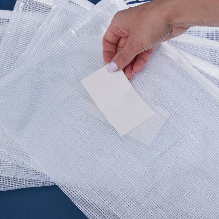 White Mesh Zipper Bags (10x Pack) for wholesale on Faire1