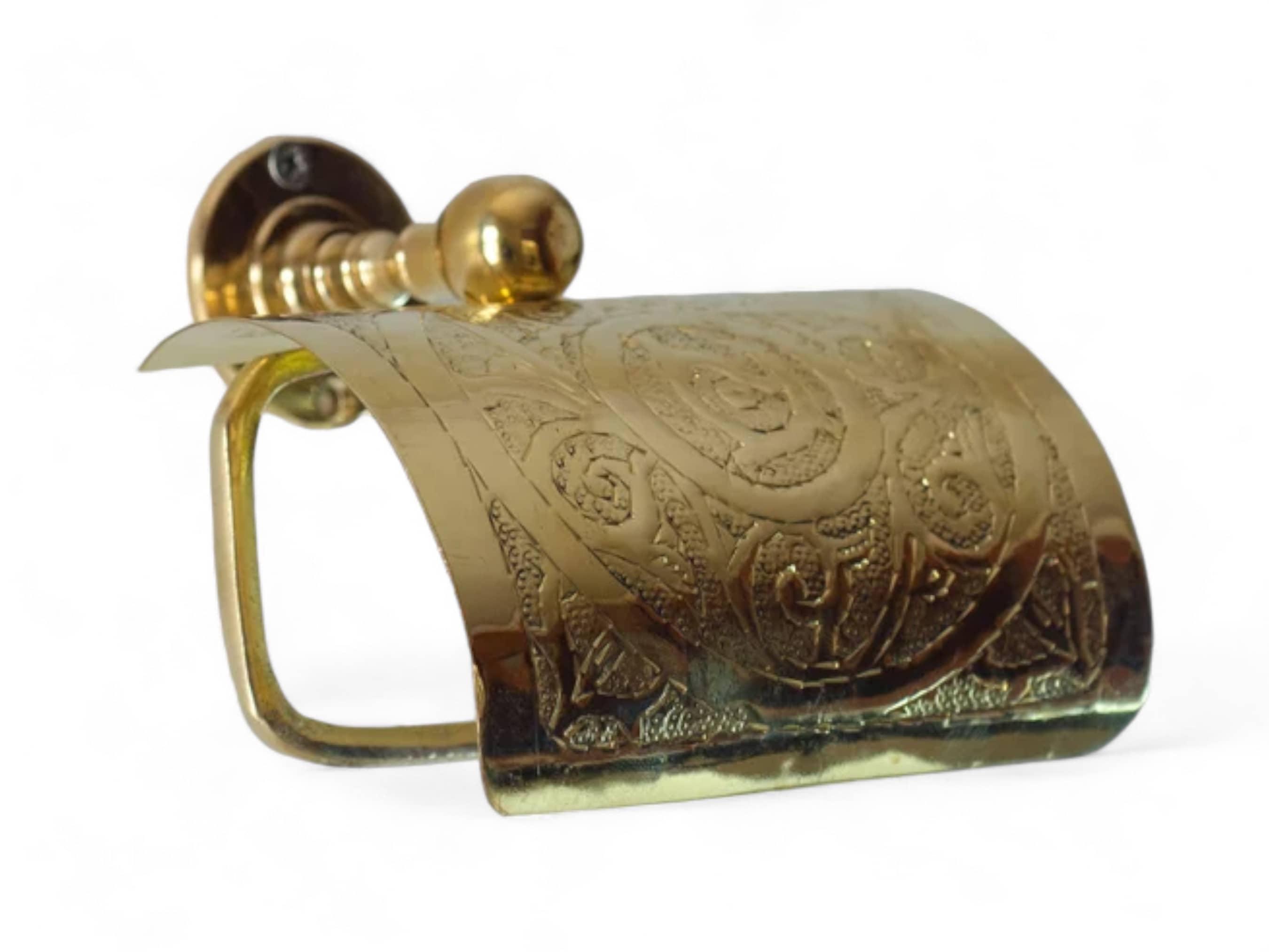 Moroccantastics - Wholesale Toilet Paper Holder - Handcrafted Solid Brass Toilet Paper Holder - Elegant Powder Room Roll Holder6