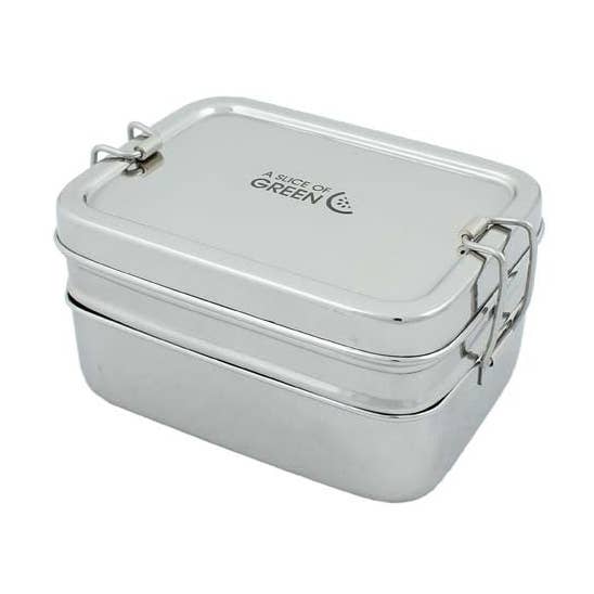 Panna - Two Tier Rectangle Lunch Box with Mini Container for wholesale by Green Pioneer: A Slice of Green + ReSpiin