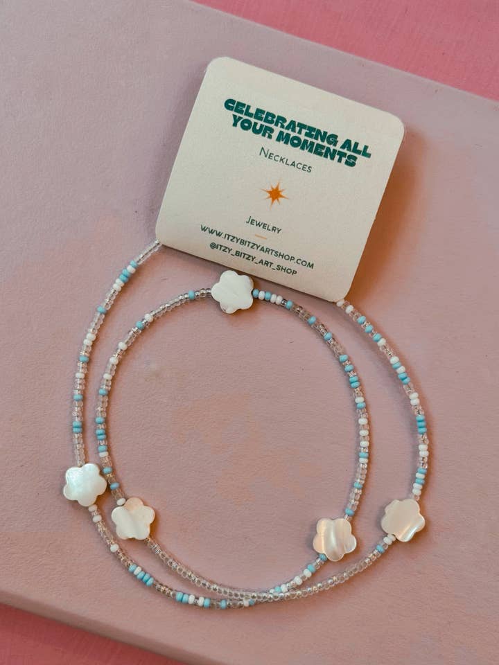 Bloom Tide — Handstrung Glass Beaded Necklace for wholesale by Itzy Bitzy Art Shop