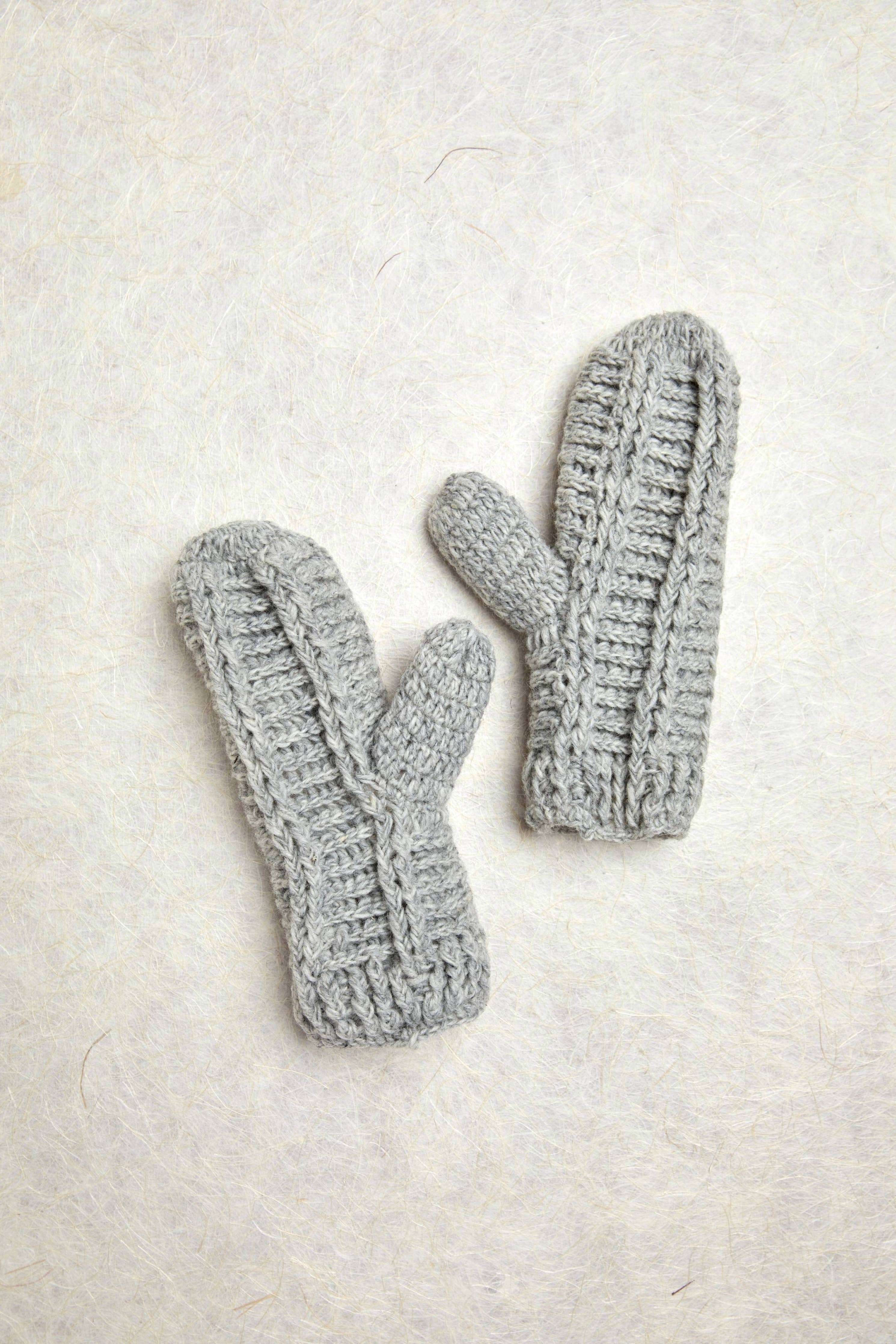 By Many Hands – wholesale Mittens – Women's – Brecken Pumice Crochet Mittens