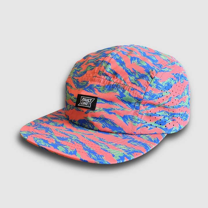 Bridgeport 5-Panel Camper Hat - Pink Tiger Camo for wholesale by FaultLine395