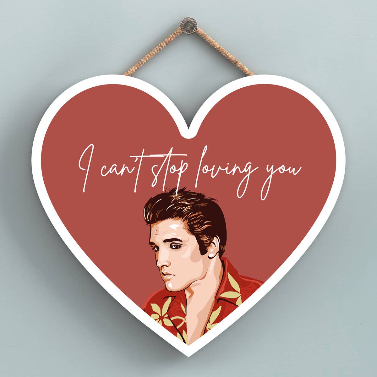 Vivid Squid Wholesale - Wholesale Plaque - P7203 - Elvis I Can't Stop Loving You Elvis Presley Hand Dra0