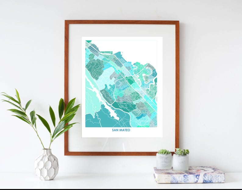 Juanita's Adventures - Wholesale Art Print - Juanitas San Mateo Map Print2