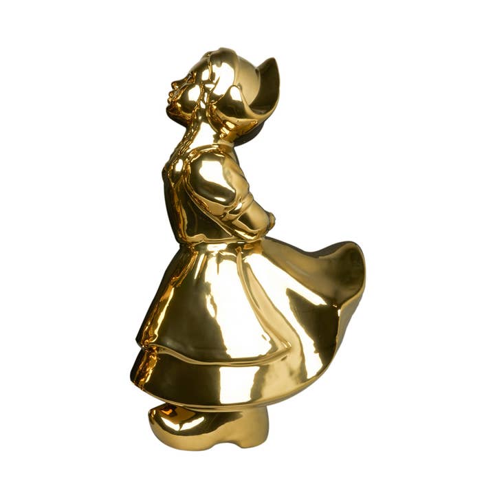 Female Kissing Couple 30 cm Gold for wholesale by Heinen Delfts Blauw
