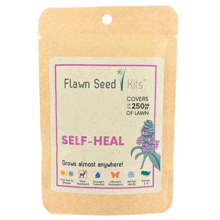Flawn Seed Kits - Wholesale Plant Seeds - Self-Heal Seed Compostable Hanging Pouch