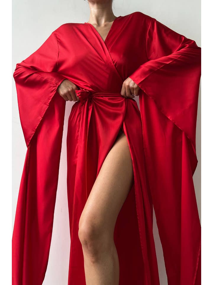 Angie's Showroom - Wholesale Robe - Women's - Flames Kimono Robe3