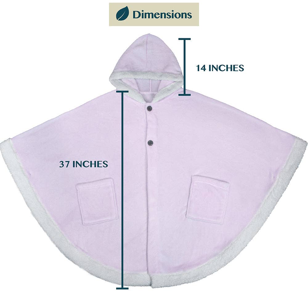 Pavilia – wholesale Poncho – Women's – Angel Wrap Hoodie Sherpa Poncho Blanket132