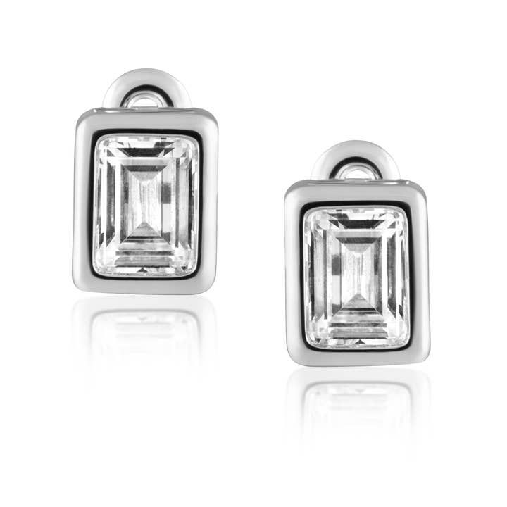 Sahira Jewelry Design - Wholesale Stud/Post Earrings - Laurel Bezel Stud1