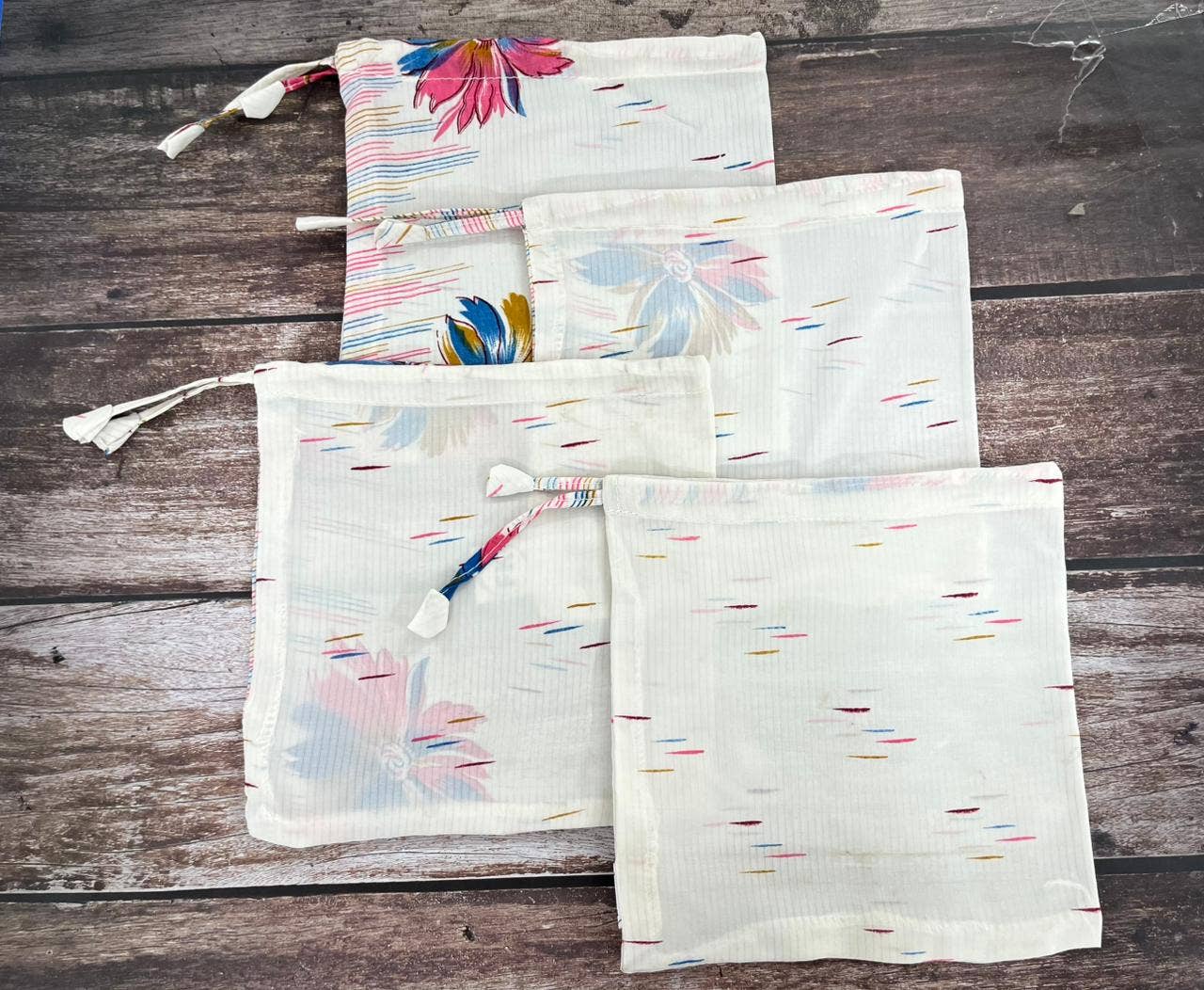 House of Kraft - Wholesale Gift Bag Set/Pack - Gift Pouches | Upcycled Silk Pouch | Pack Silk Gift Pouch4