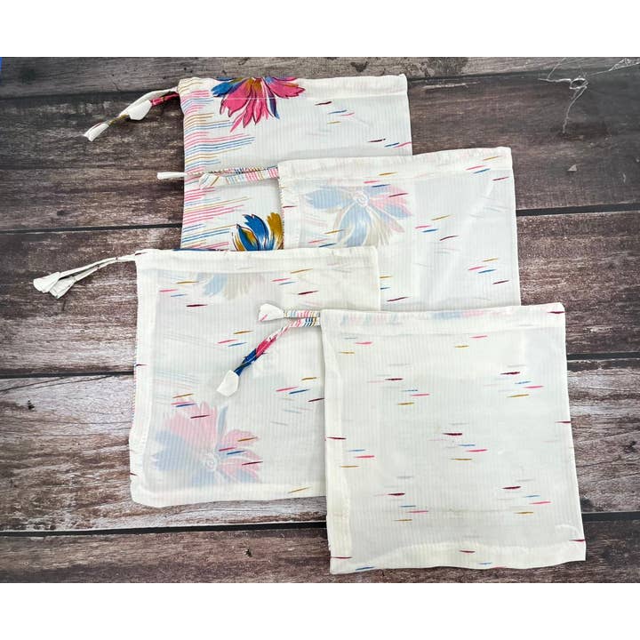 House of Kraft - Wholesale Gift Bag Set/Pack - Gift Pouches | Upcycled Silk Pouch | Pack Silk Gift Pouch4