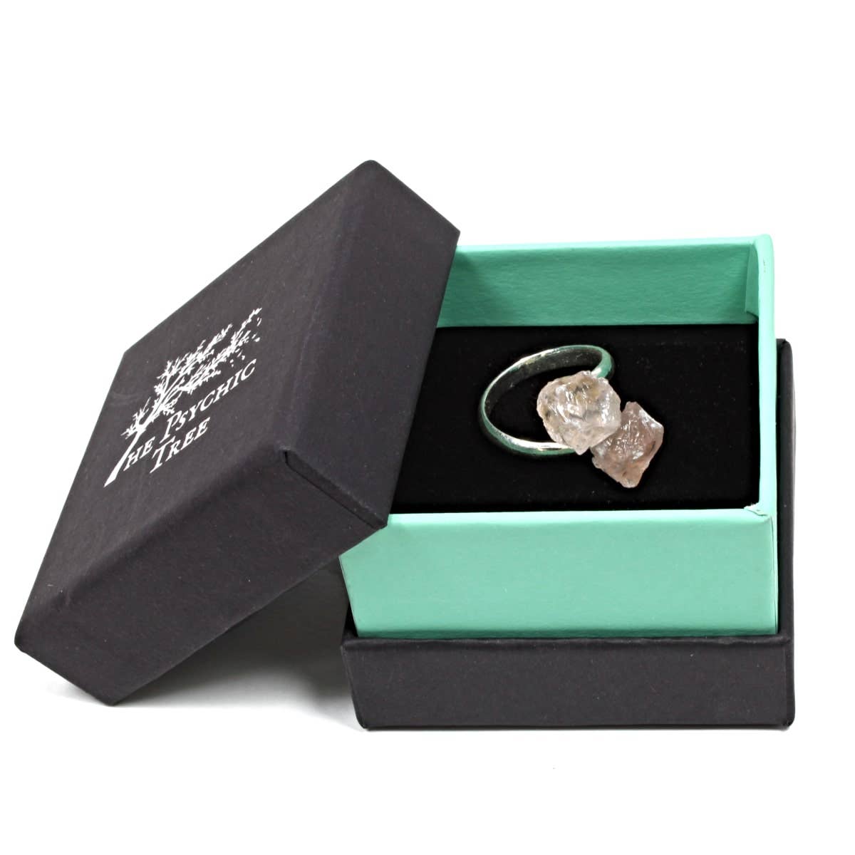 The Psychic Tree – Großhandel Cocktail-/Statement-Ring – Rosenquarz Kristall Verstellbarer Ring1
