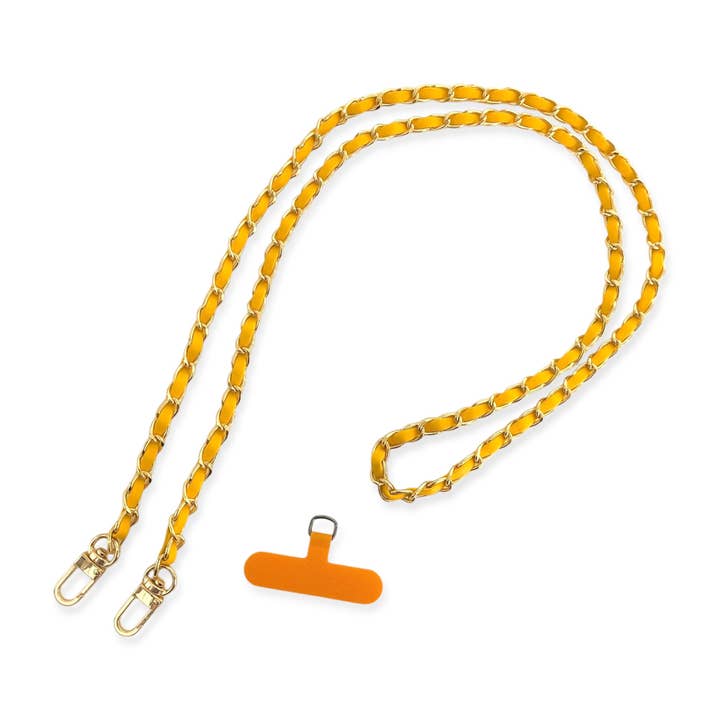 OMG Blings - Vente Sangle pour étui à téléphone - APC01 - Longue chaîne de téléphone en cuir végétalien*17