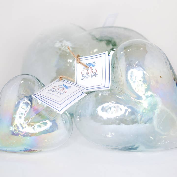 Casa Bella Vida - Wholesale Decorative Tabletop Object - Blown Glass Heart - Clear - Small1