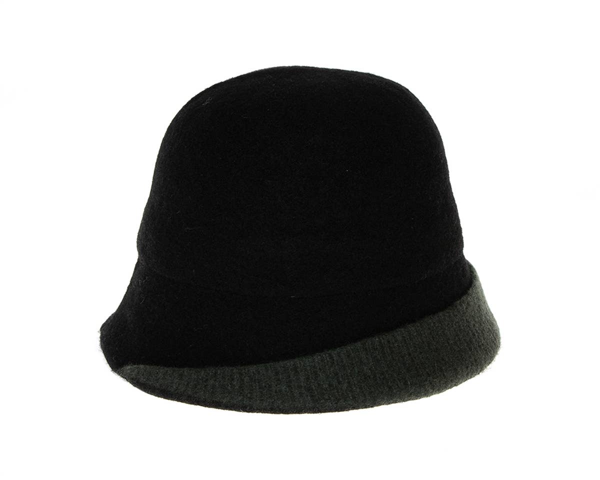 DNMC - Vendita all'ingrosso Cappello cloche - Donna - Cappello a cloche morbido in misto lana - 3 colori0