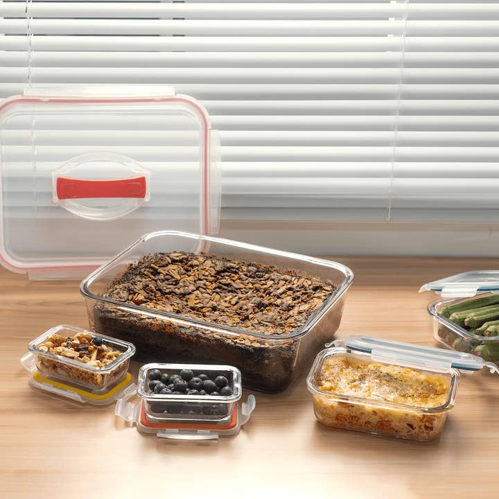 Genicook Product LLC - Wholesale Food Storage Container - Genicook 10-Piece Rectangular Glass Containers (5 Units)