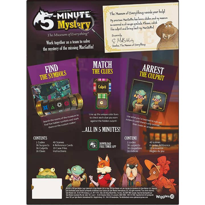Outset Games and Cobble Hill Puzzles - Wholesale Board Game - 🔎 5 Minute Mystery: A Fast-Paced Deduction Game! ⏳⛓️