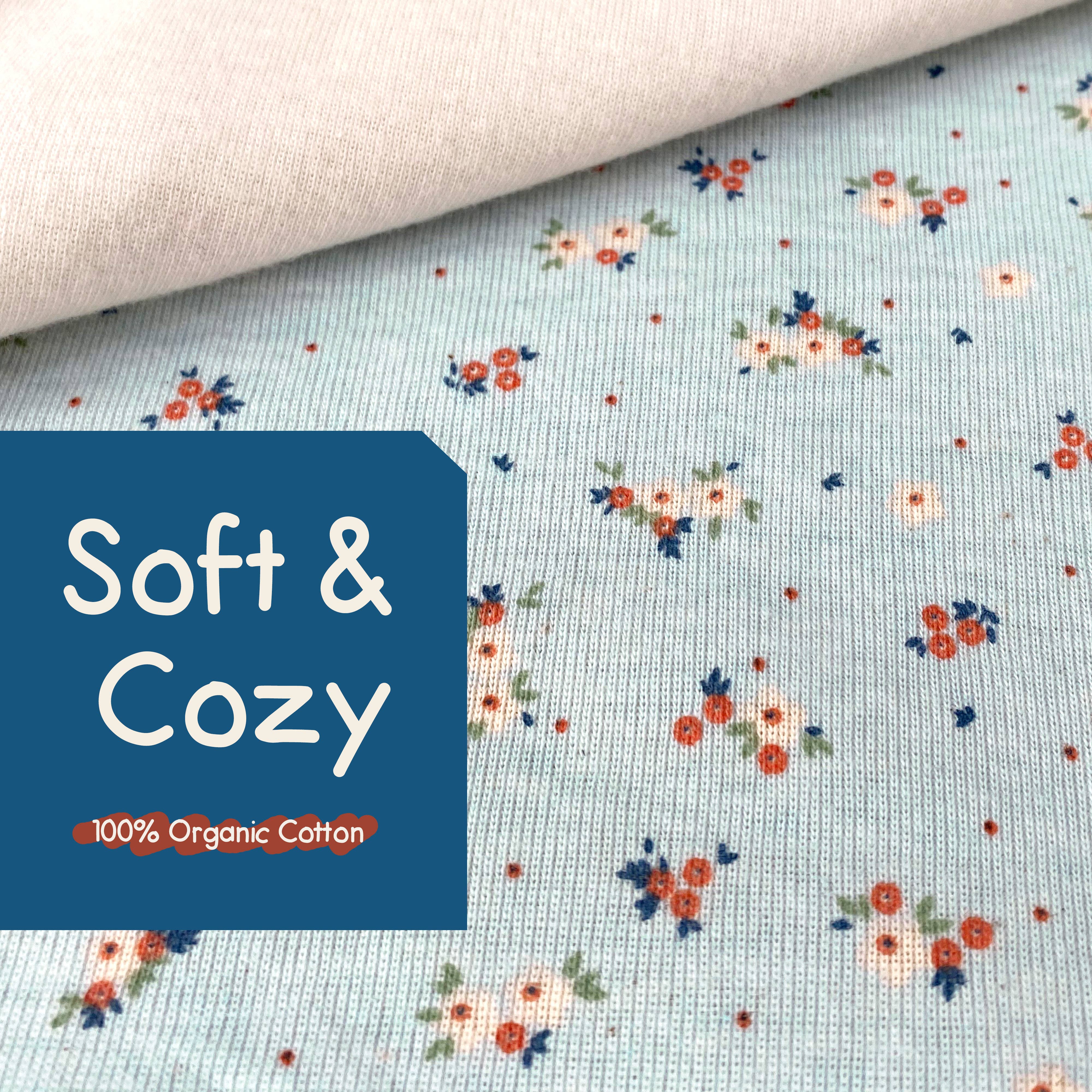 WithOrganic - Wholesale Sleepwear Set - Kids - Organic 2 Pieces Pajama Set - Mint Floral3