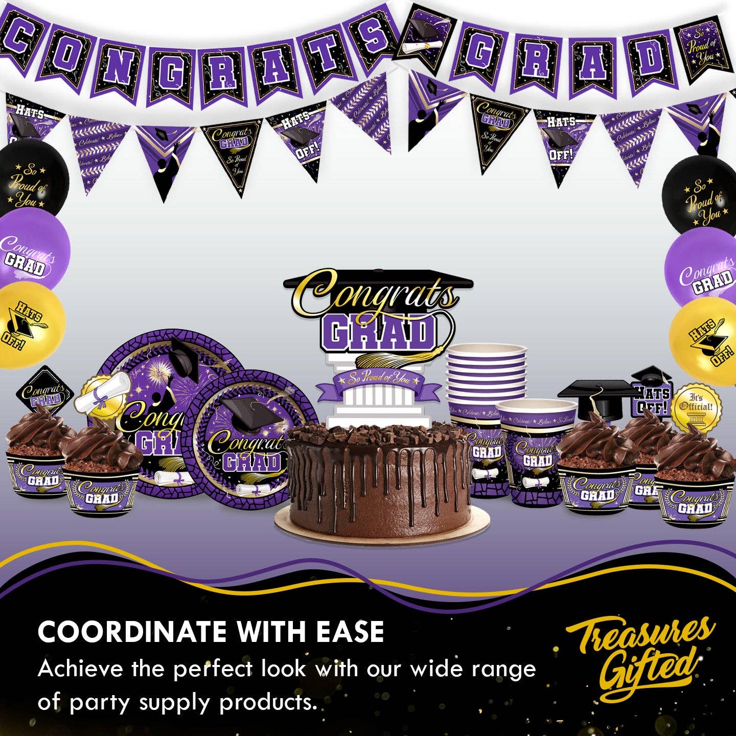 Treasures Gifted - Wholesale Balloon - Purple Graduation Balloons - 12pk - Purple Graduation Party5