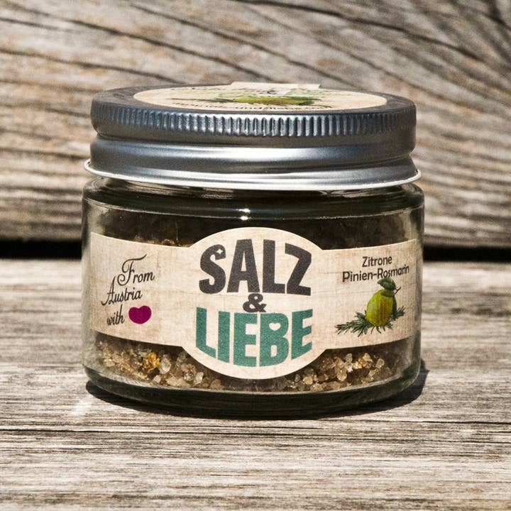 BIO lemon pine rosemary salt 105g for wholesale by Salz & Liebe