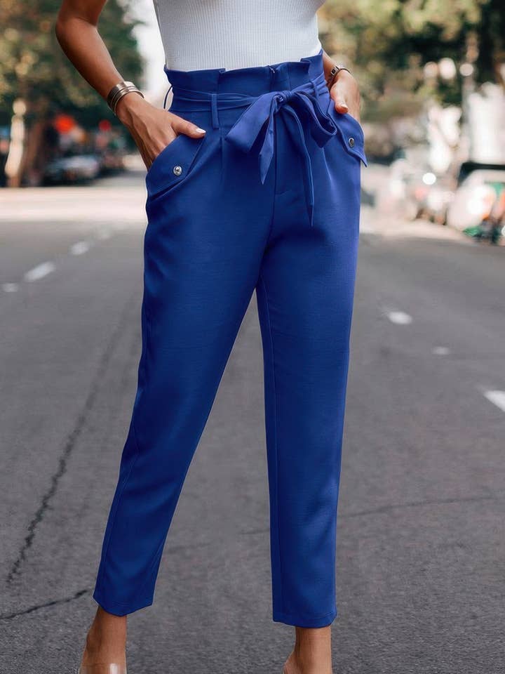 Rüsche Gürtel Tasche Einfarbige Enge Hose für den Großhandel von CC Wholesale Clothing