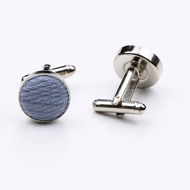 Unipap's - Wholesale Cufflinks - Blue Cufflinks No. 2 in Polyester "Augustin"1